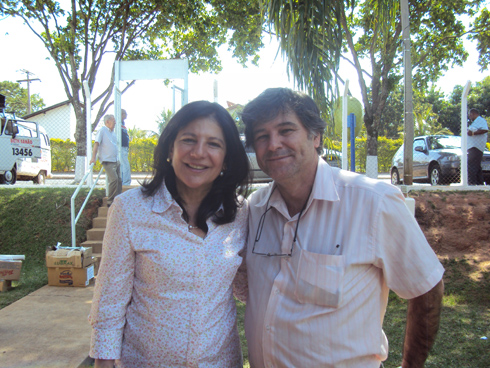 A deputada Beth Sahão com o vereador Dr. Lemo
